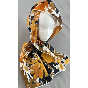 Vintage Totes Rain Scarf Floral‎ Multicolor Water Repellent Made in Japan 1975